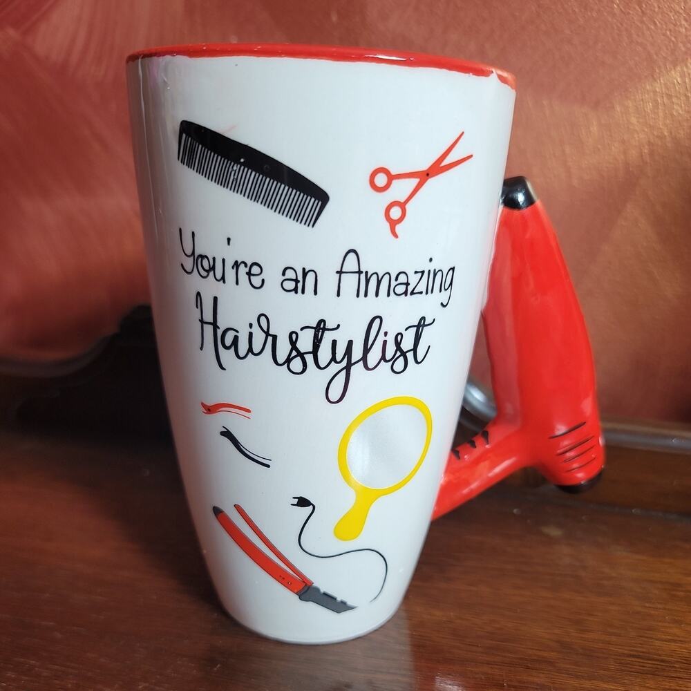“You're an Amazing Hairstylist” Blow dryer handle Mug